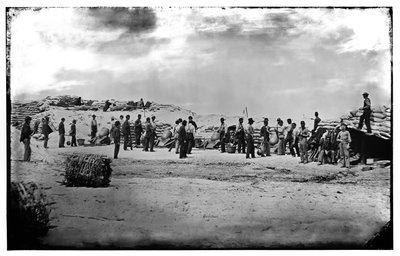 Union-Mörser in Battery Weed auf Morris Island, South Carolina, 1863 von Haas and Peale